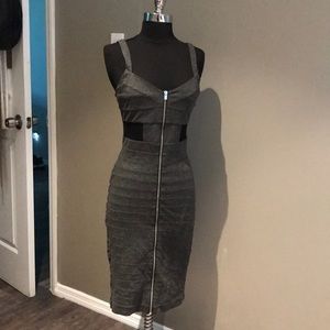Gray Sexy cocktail Dress